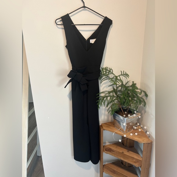 Anthropologie Black Cathy Structured Jumpsuit ~ size XS - Picture 4 of 10